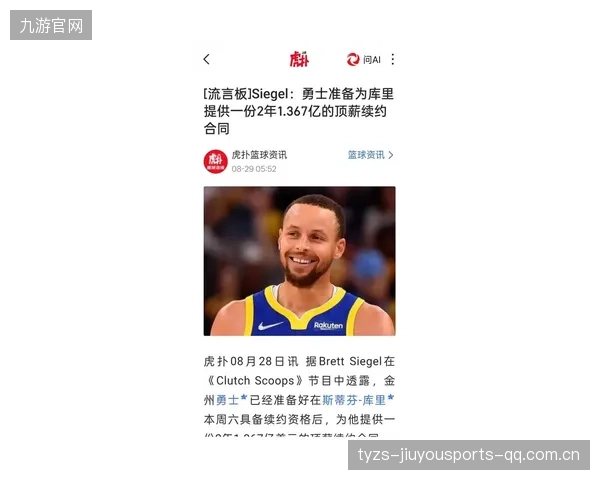 库里与勇士的未来续约谈判或成联盟大事引领潮流的篮球超级合约